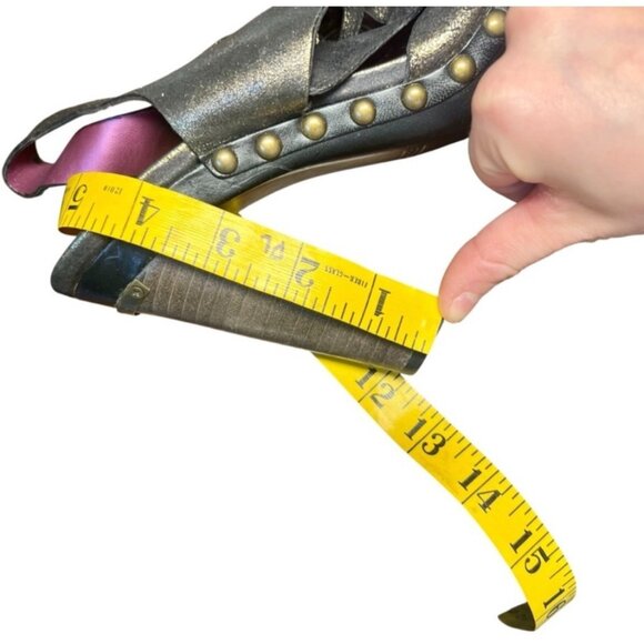 Coach Brown Leather Indie Grunge Studded Metallic Steam Punk Ultra High Size 7.5 - Picture 14 of 14